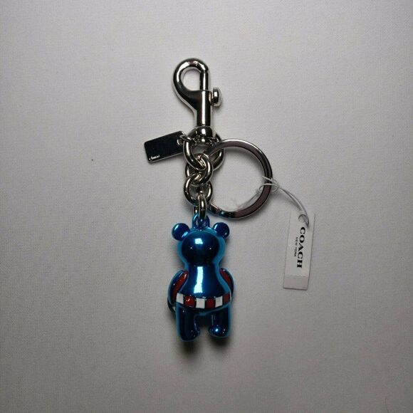 NWT Coach X Marvel Captain America Bear Bag Charm 2755 - Picture 2 of 6